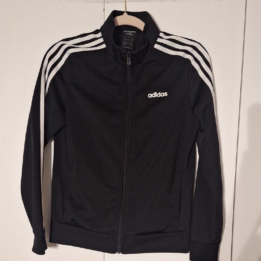Adidas Black Jacket with White Accents